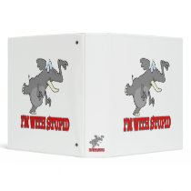 im with stupid funny pointing elephant vinyl binder