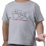 I'm with the band T-shirt black outline