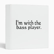 I'm with the bass player band music gift vinyl binder