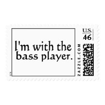I'm with the bass player band music gift postage stamp