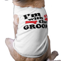 I'm With The Groom Dog Tee Wedding T-Shirt pet clothing