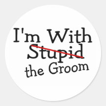 Im With The Groom Sticker