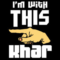 I'm WIth This Khar t-shirts