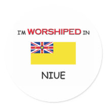 I'm Worshiped In NIUE stickers by flagshirt I'm Worshiped In NIUE stickers