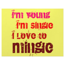 I'm Young I'm Single I Love To Mingle letterhead by ColorShow I'm Young I'm Single I Love To Mingle letterhead