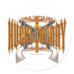 I'm Your Huckleberry Round Stickers