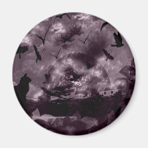Imabari castle and flower and bird magnet