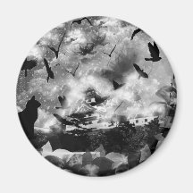 Imabari castle and flower and bird magnet