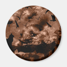 Imabari castle and flower and bird magnets