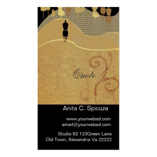 Image Consultant Fashion Stylist Business Card Templates (back side)