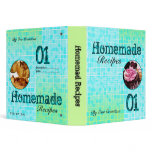 Image Insert Homemade Recipe Green Mosaic Binder