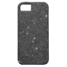 Image of Black and Grey Glitter iPhone 5 Cover