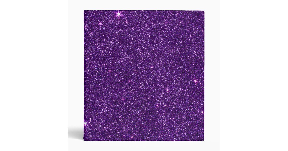 Image of Bright Purple Glitter Binder Zazzle