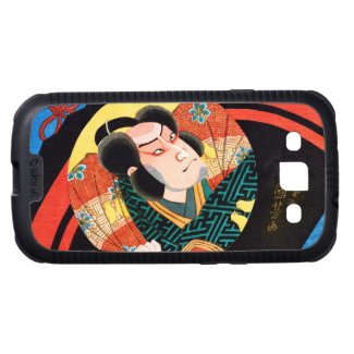 Image of kabuki actor on folding fan Utagawa ukiyo Galaxy S3 Cover