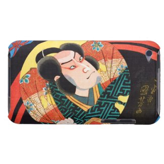 Image of kabuki actor on folding fan Utagawa ukiyo iPod Case-Mate Case