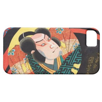 Image of kabuki actor on folding fan Utagawa ukiyo iPhone 5 Covers