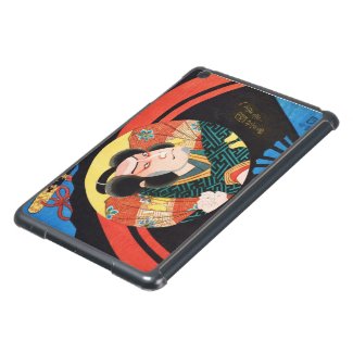 Image of kabuki actor on folding fan Utagawa ukiyo iPad Mini Cover