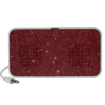 Image of trendy red glitter travelling speakers