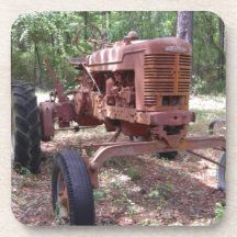 imagen del tractor de granja posavasos de bebidas