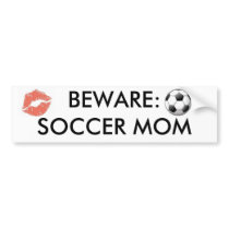 images, kiss%20mark_medium, BEWARE: SOCCER MOM Bumper Stickers