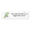 images, My carbon footprint is bigger than yours bumper stickers