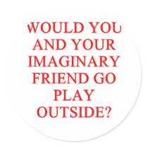 imaginary friend joke stickers