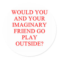 imaginary friend joke stickers