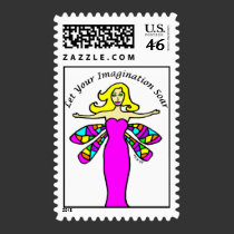Imagination - Daphne The DRagonfly Fairy Stamp