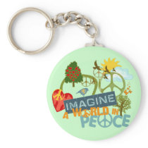 Imagine a World in Peace Key Chain