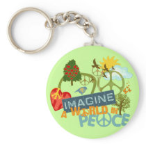Imagine a World in Peace Key Chains