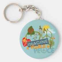 Imagine a World in Peace Keychain