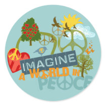 Imagine a World in Peace Sticker