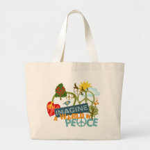 Imagine a World in Peace Tote Bags