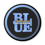 Imagine All 50 States Blue Magnet