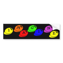 Imagine Bumper Sticker bumper stickers by MidnightAkita Imagine Bumper Sticker bumper stickers