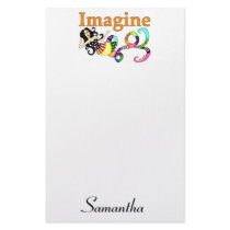 Imagine Mermaid Customizable Kid's Stationary stationery by Victoreeah Imagine Mermaid Customizable Kid's Stationary stationery