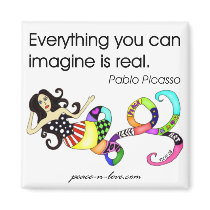 Imagine Mermaid Magnet by Victoreeah Imagine Mermaid Magnet