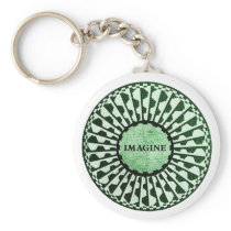Imagine Mosaic, Strawberry Fields, Central Park 02 Keychain