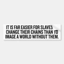 Imagine No Chains Bumper Sticker