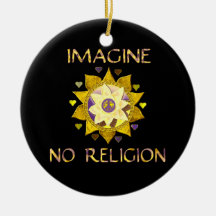 Imagine No Religion Christmas Ornaments