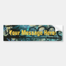Imagine Oval Sticker on Painted Grungy Background Bumper Stickers