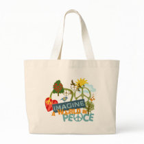 Imagine Peace Abstract Art bags