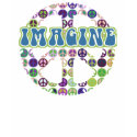 Imagine Peace Blue Retro t-shirts