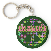Imagine Peace Keychains