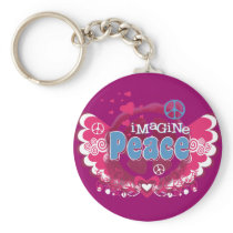 Imagine Peace Keychain