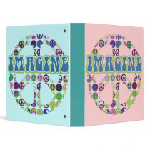 Imagine Peace Notebook binders by WorldPeaceSigns Imagine Peace Notebook binders