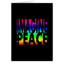 IMAGINE PEACE RAINBOW GREETING CARDS