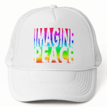 IMAGINE PEACE RAINBOW MESH HATS