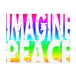 IMAGINE PEACE RAINBOW postcards