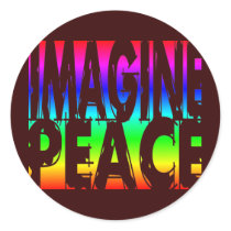 IMAGINE PEACE RAINBOW STICKERS